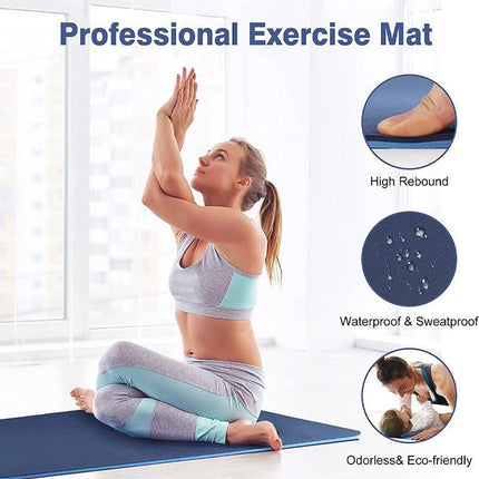 TPE Yoga Mat Eco Friendly Exercise Fitness Gym Pilates Non Slip Dual Layer Aimall