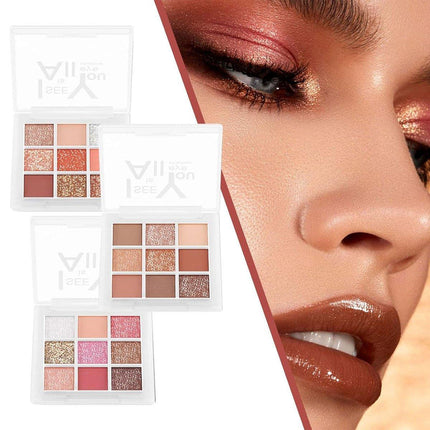 Nine Colour Eyeshadow Palette Tray Makeup Compact Travel Size Cosmetic