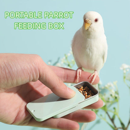 2PCS Bird Training Food Box Parrot Feeding Tank Tiger Skin Peony Reward Feeder