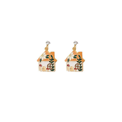 Geometric Cartoon Earrings Cute Fun Fashion Jewelry Gift for Daily Wear