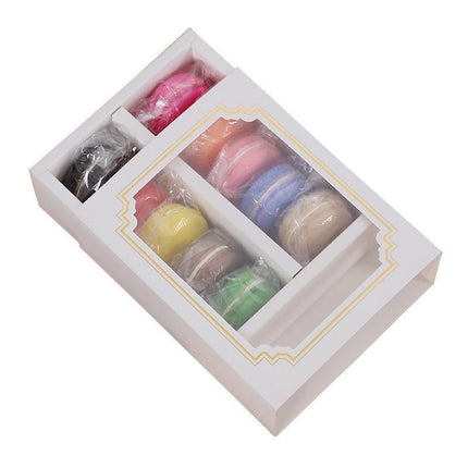 100PCS Clear Rectangular Boxes for Macarons, Cookies & Bomboniere Favors - Aimall