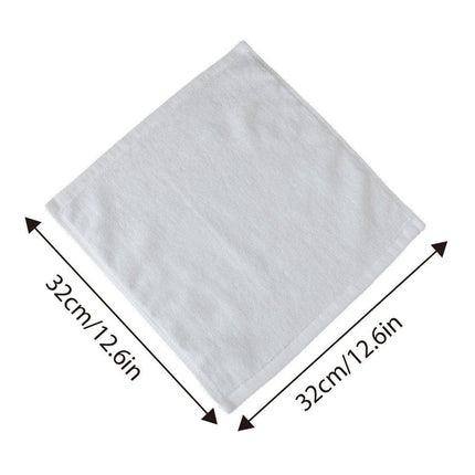 6PCS Hotel Cotton Face Towel White Soft Square Cloth Beauty Salon KTV Thick Wash