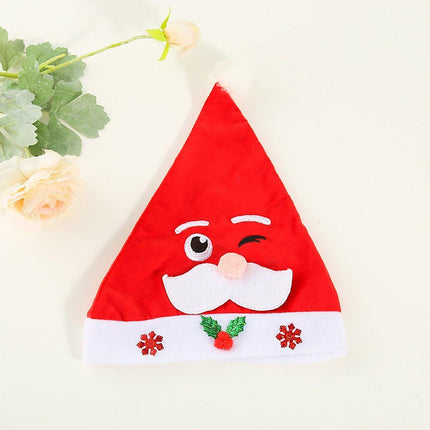 Christmas Holiday Santa Hat Red White Printed Festive Xmas Party Wear Gift