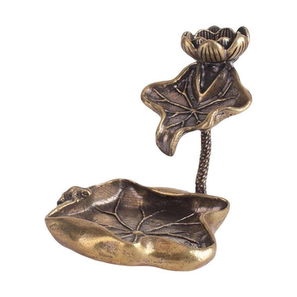 Lotus Flower Incense Holder Flowing Backflow Burner Home Office Decor Ornament