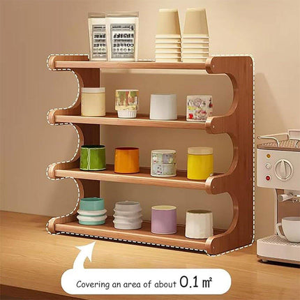Multi-Layer Desktop Cup Organiser Shelf for Countertop Storage Organisation
