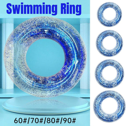 Adult Transparent Inflatable Swim Ring Pool Float Water Fun Beach Accessories
