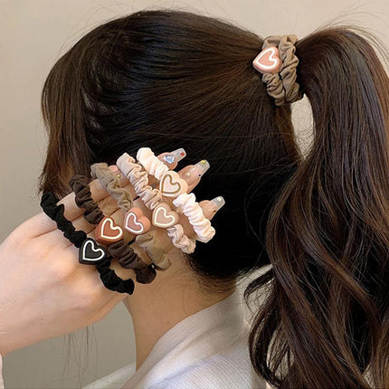 5PCS Hair Bands Girl Ponytail Updo ElasticHair Bands Love Headband Hairless - Aimall