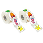 2 Rolls Animal Thank You Stickers for Toy Packaging and Decorative Gift Labelling