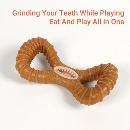 Interactive Dog Food Toy Leaky Bone Shape Chew Grinding Pet Treat Dispensing