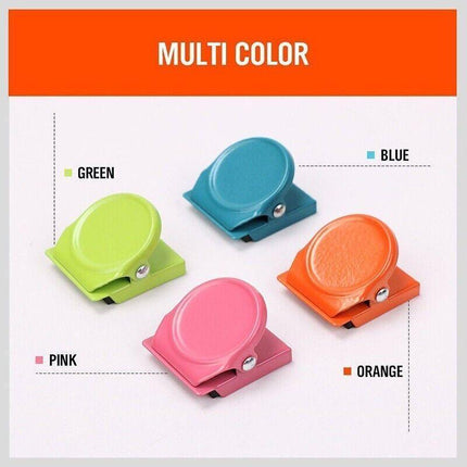 16 Magnetic Clips Fridge Strong Magnet Metal Clamp Note Photo Hanger Holder Hook - Aimall