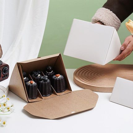 20pcs Triangle Cake Box for Sandwich Lunch Small Food Packaging Simple Design