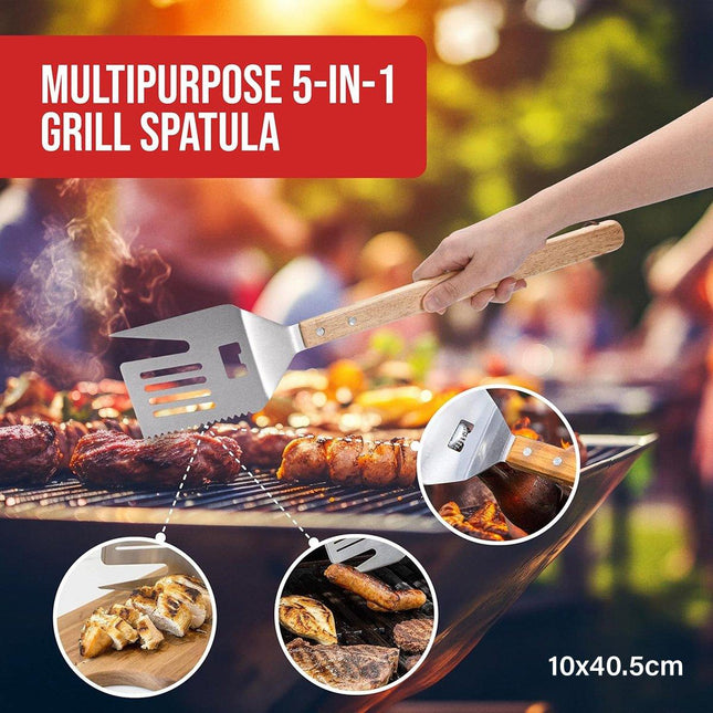 5 in 1 BBQ Spatula Grill Tool Multifunction Cooking Utensil Outdoor Accessories