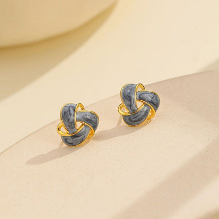 Retro Geometric Blue Drip Dangle Earrings Women Girls Vintage Boho Fashion