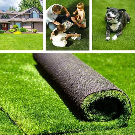10SQM Artificial Grass Synthetic Turf Lawn 2x5m Fake Plant Plastic 30mm Height