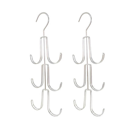 2X Purse Hanger Organizer for Closet Purses 6Storage Capacity Hook Wardrobe Rack