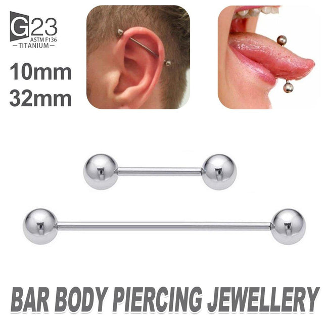 Hypoallergenic Body Piercing Jewelry Ear Bone Studs and Tongue Barbell Studs