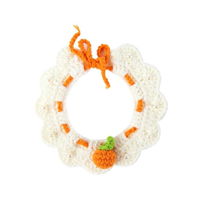 Adjustable Knitted Pet Collar Cute Bib Style for Cats and Small Dogs