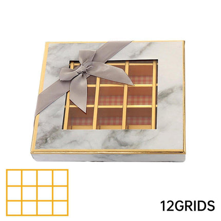 25X Valentines Day 9/12Grids Chocolate Box Gourmet Desserts Gift Display Window