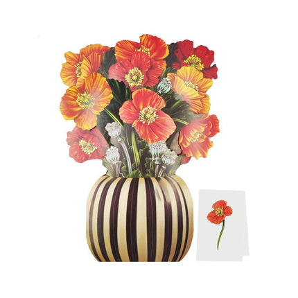 New Style 3D Pop Up Cards Paper Flower Bouquet Greeting Card for All Occasions