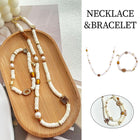 Pepe Wheel Pearl Necklace And Bracelet Set Elegant Jewelry For Women Fashion