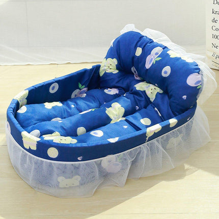 Cat Kennel Universal Cat Sleeping Nest Princess Style Lace Pet Special Kitten Cyber Red Mat