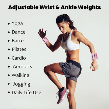 2PCS Adjustable Ankle Weights Wrist Weight Bracelet Fitness Equipment Training
