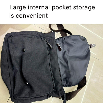 Canvas Messenger Shoulder Bag Large Capacity Crossbody Travel Work Handbag