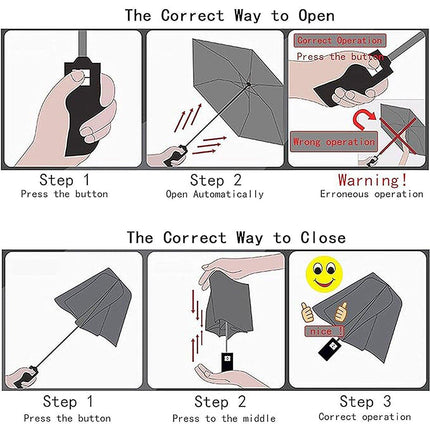 Transparent Folding Umbrella Compact Tri Fold Design Clear Rain Protection Cover