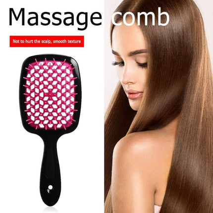 Hollow Out Mesh Air Bag Comb for Curly Hair Fluffy Styling Massage Dry Wet Hair