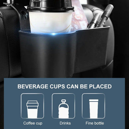 2pcs Cup Bottle Holder Phone Mount Headrest Car Back Seat Organizer Storage Box