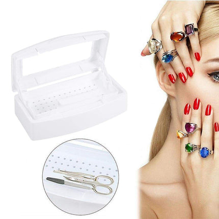 Manicure Disinfection Box for Tools Supplies Cleaning and Soaking Nail Care Kit