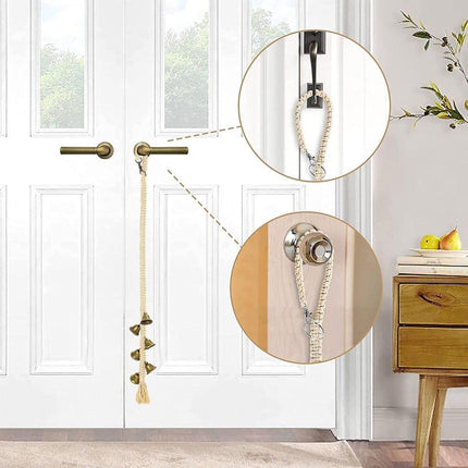 Adjustable Doorbell Hanging Rope Dog Training Bell Cat Teasing Braided Trainer