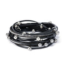 Fashion Multilayer Leather Bracelet Men Women Wristband Bangle Creative Jewelry - Aimall