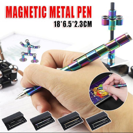 Toy Pen Decompression Magnetic Metal Pen Multifunction Writing Magnet Cute Gifts - Aimall