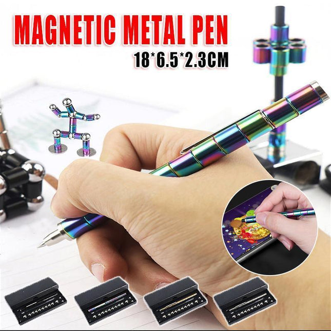 Toy Pen Decompression Magnetic Metal Pen Multifunction Writing Magnet Cute Gifts - Aimall