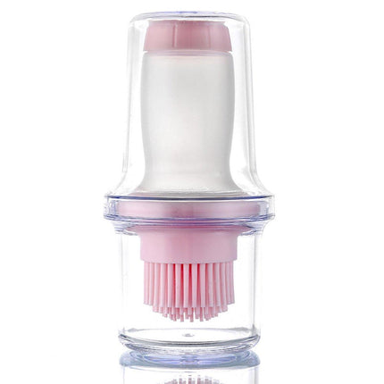 Kitchen Oil Dispenser Brush with Storage Lid Cooking Basting Sauce Tool Set