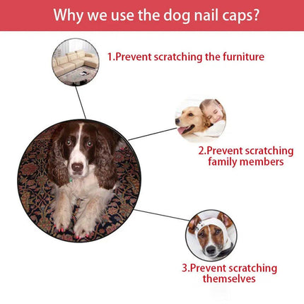 100PCS Anti Scratch Paw Covers for Cats and Kittens Nail Protector Soft Paw