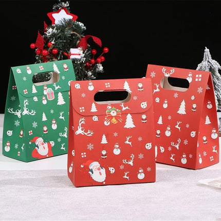 50PCSChristmas Candy Biscuit Packaging Box Gift Bag Baking Hand Treats