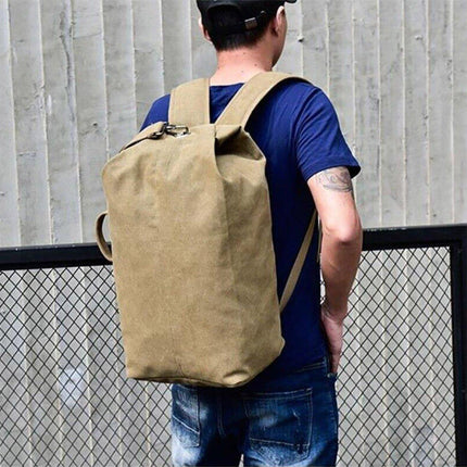 Large Capacity Travel Backpack for Men Outdoor Sports Bag Canvas Rucksack