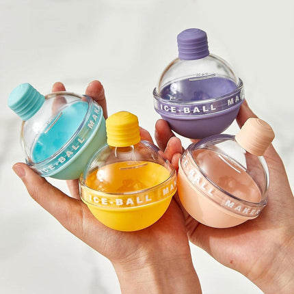 4Pcs Light Bulb Silicone Ice Ball Maker Mold for Whiskey Ice Mould Ice Cube Tray