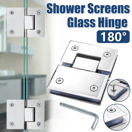 180° 304 Stainless Steel Shower Screen Hinges Frameless Glass Door Enclosures