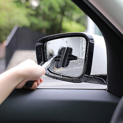 2pcs Retractable Windshield Wiper Set Rear View Mirror Cleaner Car Wiper Blade
