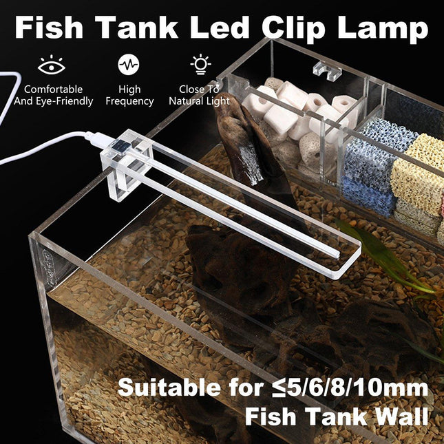 Simple LED Fish Tank Light Clamp Small Aquarium Lamp Lighting for Fish Tanks