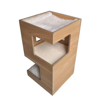 Double Layer Cat Climbing Shelf Multi-Level Cat Hutch Pet Furniture for Cats