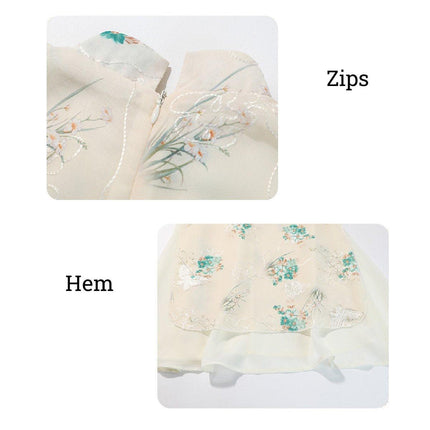 Summer Cheongsam Dress New Chinese Style Retro Girl Cheongsam Outfit