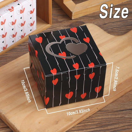 25PCS Large Square Colour Gift Boxes for Valentines Day Surprise and Lucky Gift