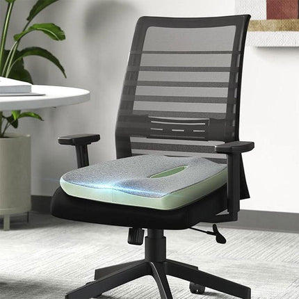 Memory Foam Seat Cushion for Office and Travel Support with Ergonomic Design