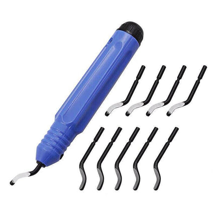 12Pcs Set Pocket Deburring Tool 365° Swivel Head With 11Repalcement Blades Tools - Aimall