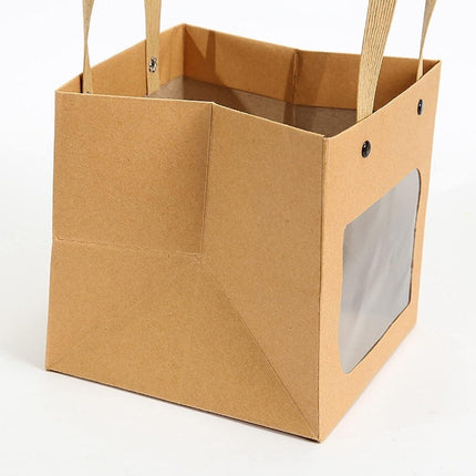 Square Paper Bags Standard Kraft Material Sturdy Multipurpose Available 3 Sizes