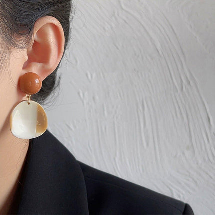 Elegant Vintage Mocha Latte Brown Dangle Earrings Women Girls Boho Fashion